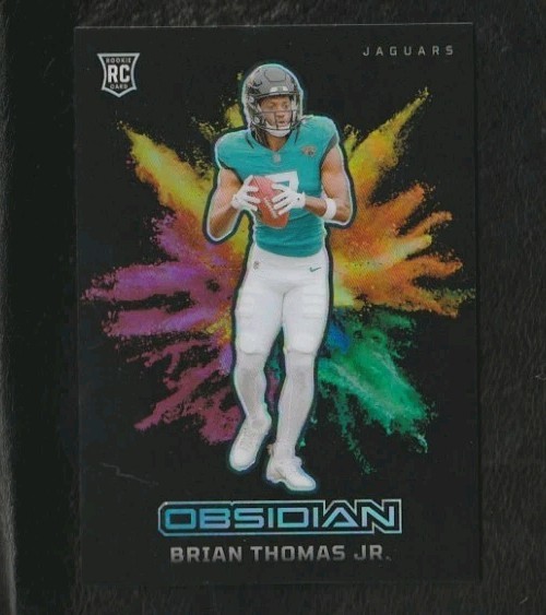 BRIAN THOMAS JR. 2024 PANINI OBSIDIAN #10 ROOKIE BLACK COLOR BLAST RC JAGUARS SP