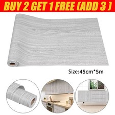 5M Wood Effect Vinyl Wrap Self Adhesive Film Stickers Worktop Covering Wallpaper