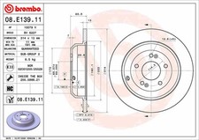 Brembo 08.E139.11 Bremsscheibe hinten für GENESIS HYUNDAI KIA