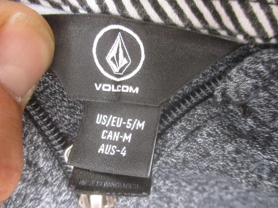 VOLCOM Talla 5 Niños Gris Mezcla de Algodón Ligero Cremallera Gimnasio Atlético Sudadera con Capucha 504 Foto 4 de 4