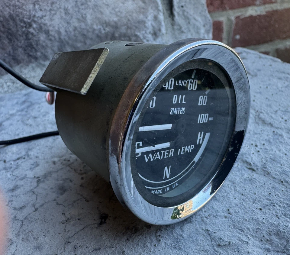 Medidor dúplex SMITHS presión de aceite y temperatura del agua MG MGB GD 1301/21 ¡VER DESCRIPCIÓN! Foto 2 de 4