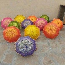 Indian Decorative Party Designer Umbrella Cotton Sun Parasol Wholesale Lot 20 Pc