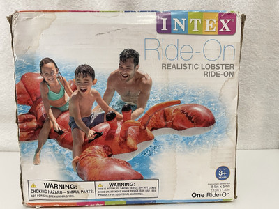 NEW Intex Ride-On Red Lobster Inflatable Swimming Pool Float Toy 84''x54''