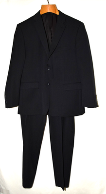 #ad #ad Pronto Uomo Platinum Black Wool 2 Button Mens 38x32 Pants Suit 46R NWOT $64.99