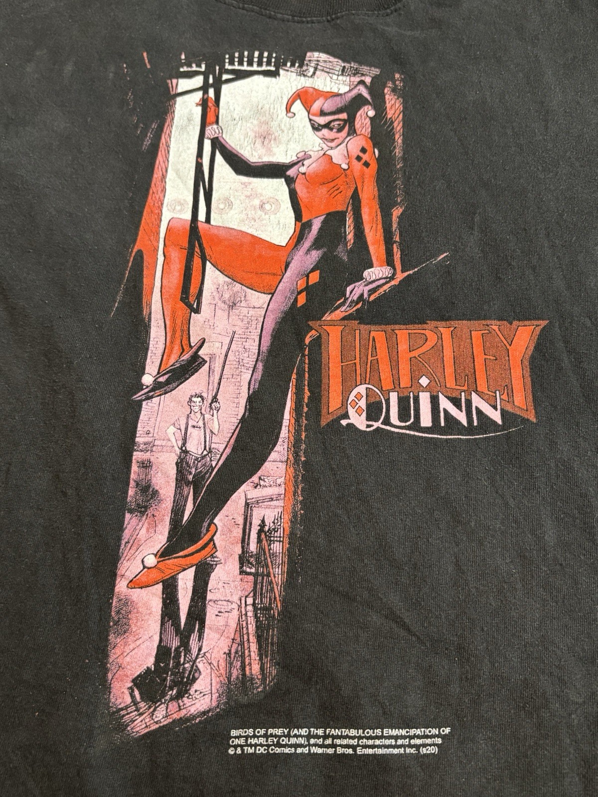 VTG RARE OFFICIAL HARLEY QUINN T-SHIRT DC COMICS GRAPHITTI ADULT SIZE MEDIUM image 2