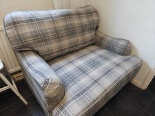 Next Love Seat Small Sofa - Grey Pattern Fabric Good Condition