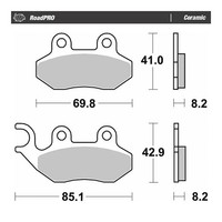 Moto-Master Bremsbelag Roadpro Ceramic (FüR: Pgo Ligero 50 - 05-12 Vorne )