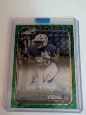 2024 Topps Chrome - Rookie Autographs Kimani Vidal #RA-KV Green Refractor 23/99.