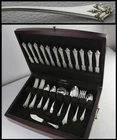 Antique Lunt 1914 ORLEANS Sterling Silver Set 12PLS 44PC + Chest 1923.6 Grams