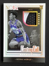 Ochai Agbaji 2022-23 Panini Noir Casting Call Memorabilia Patch RC /25 #CCM-OCA