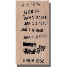 NEW Library Book Return Dates, Mounted Rubber Stamp, School Books, Mixed Media