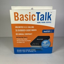 BasicTalk HT701 Home Phone Service VoIP -Unlimited Crystal Clear U.S. Calling