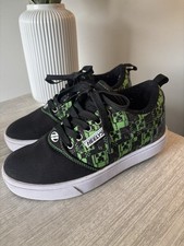 Heelys Minecraft Creeper Roller Shoes Youth Size 3 Green Black 2024 Wheels