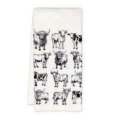 Cow Gifts Kitchen Towels, Cow Decorative Hand Towels for Bathroom, 16x24 Inch