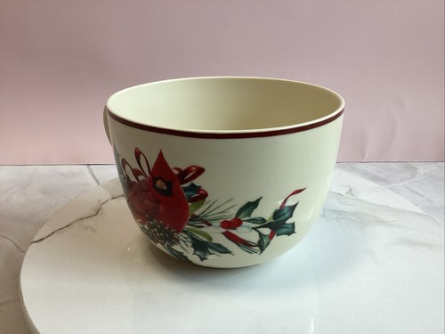 Saludos de invierno por LENOX, taza de sopa *rara* rojo cardenal - Imagen 2 de 11