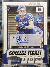 Brady White 2021 Panini Contenders Draft Picks College Ticket Auto TZ 6L