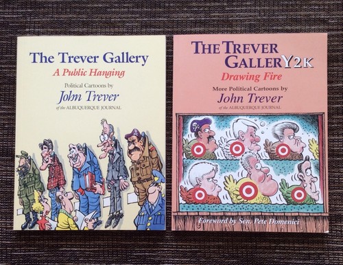 RARE SIGNED 2-LOT John Trever: Drawing Fire, A Public Hanging The Trever Gallery - Foto 1 di 9