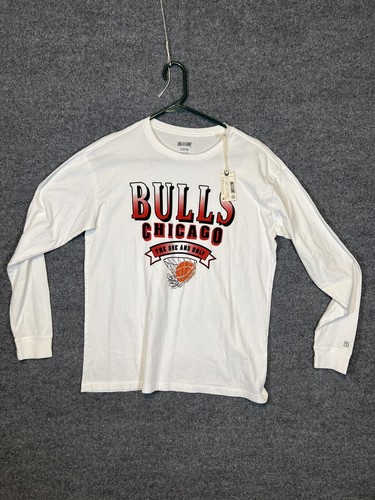 Chicago Bulls Long Sleeve White Tailgate 1997 Shirt Mens Size S