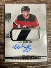 WILL BUTCHER 2017-18 UD Premier Rookie Auto Patch 2 CLR #061/299