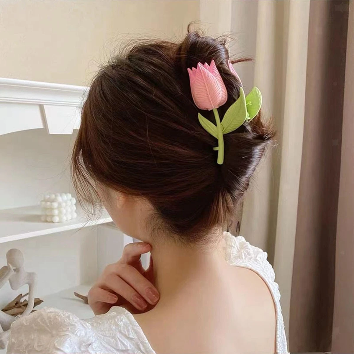 Women Flower Hair Claws Clip Decorative Big Jaw Clips Hair Grips