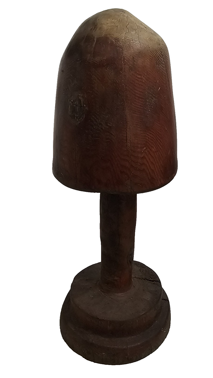 ANTIQUE HAT BLOCK WALNUT MILLINERS FORM WOODEN MILLINERY BLOCK INDUSTRIAL