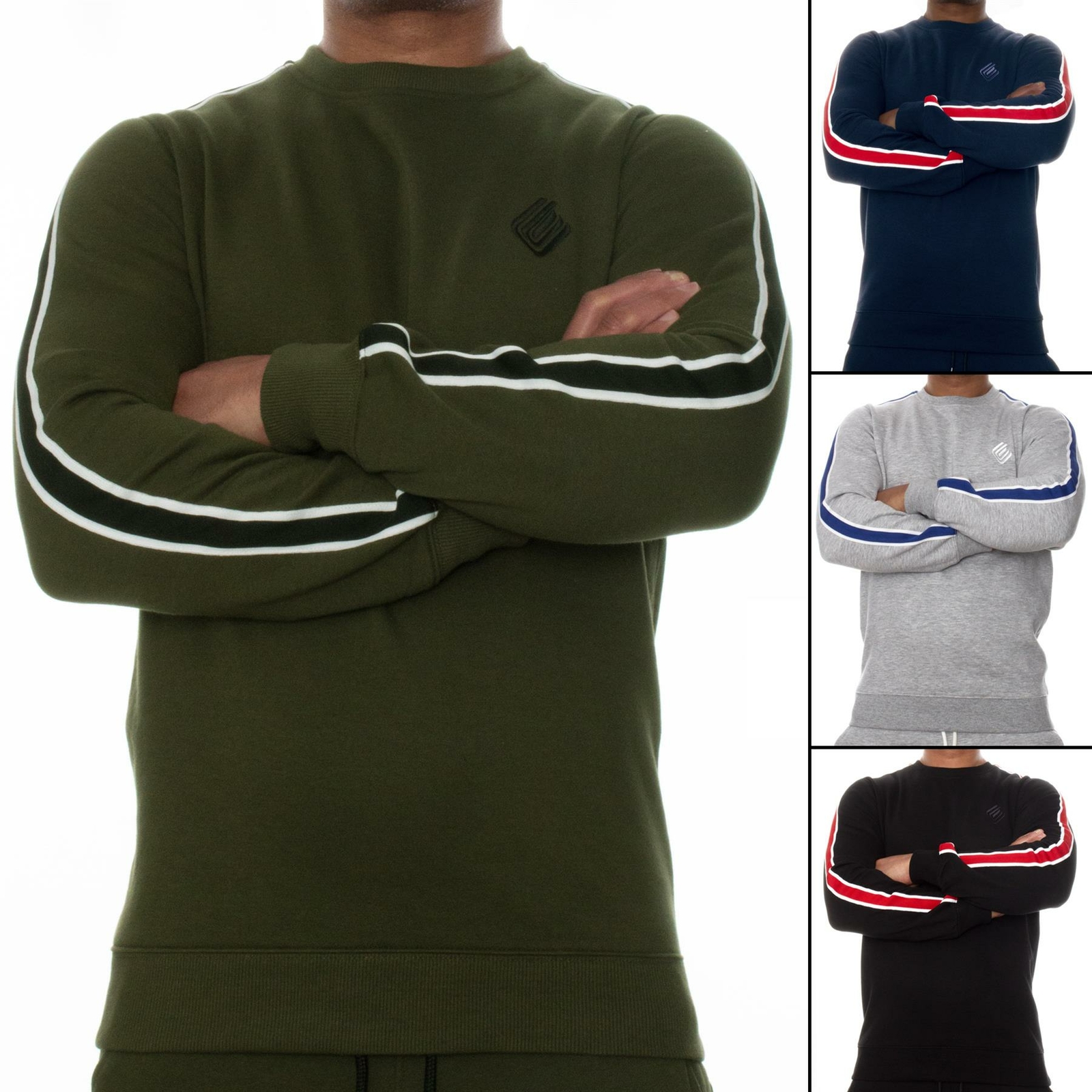 Enzo Mens Sweatshirt Crew Neck Jumper 