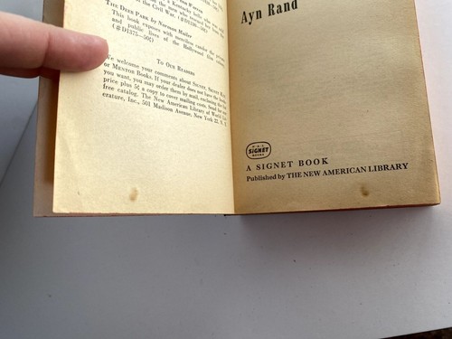 DER BRUNNENKOPF von AYN RAND 1957 3. Druck Taschenbuch OK Zustand - Bild 11 von 14