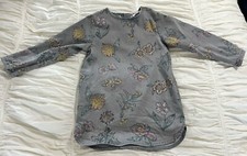 Stella McCartney Kids Dress Floral Denim Exposed Zipper Size 6