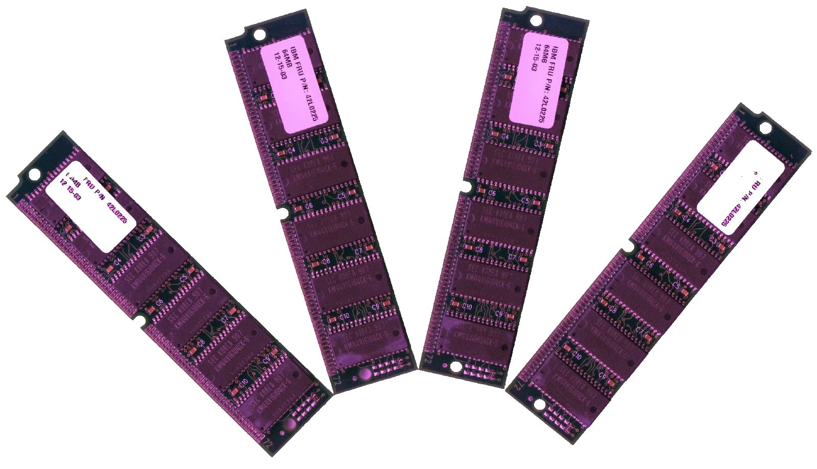 Computer RAM 256 MB Total Capacity 4 Modules