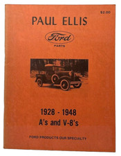 Vtg Paul Ellis Ford Parts Book 1928 To 1948 Model A V-8 Knoxville Tn Usa Vtg Paul Ellis Ford Parts Book 1928 To 1948 Model A V-8 Knoxville Tn Usa