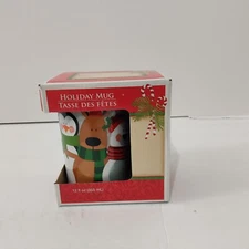 Royal Norfolk Holiday Coffee Mug 12 oz. Greenbrier International Snowman Penguin