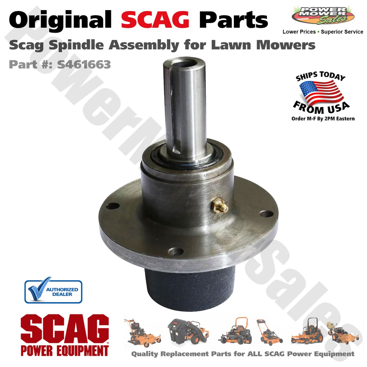 Genuine OEM Scag Spindle Assembly for Lawn Mowers, Cheetah SCZ48V