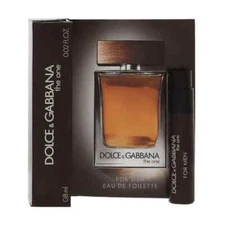 D&G DOLCE & GABBANA THE ONE FOR MEN EDT 0.8ml .02oz x 1 COLOGNE SAMPLE