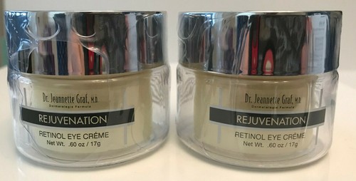 Crema de ojos con retinol rejuvenecimiento Dr. Jeannette Graf .60 oz x 2 *Sellada de fábrica* - Imagen 1 de 4