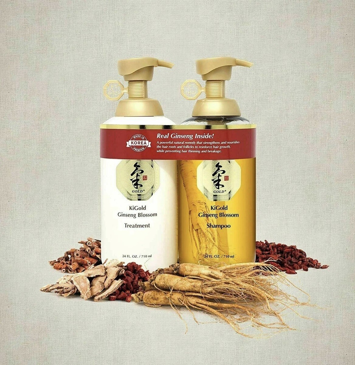 Daeng Gi Meo Ri KiGold Ginseng Blossom Shampoo & Treatment