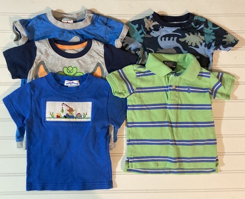 Baby Boy Short Sleeve Shirts 12 Months Romper Bodysuit Collared Beach Summer