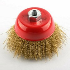 2-Pack. 3 Fine Wire Cup Brush Wheel 5/8" Arbor FITS 4-1/2" Angle Grinder
