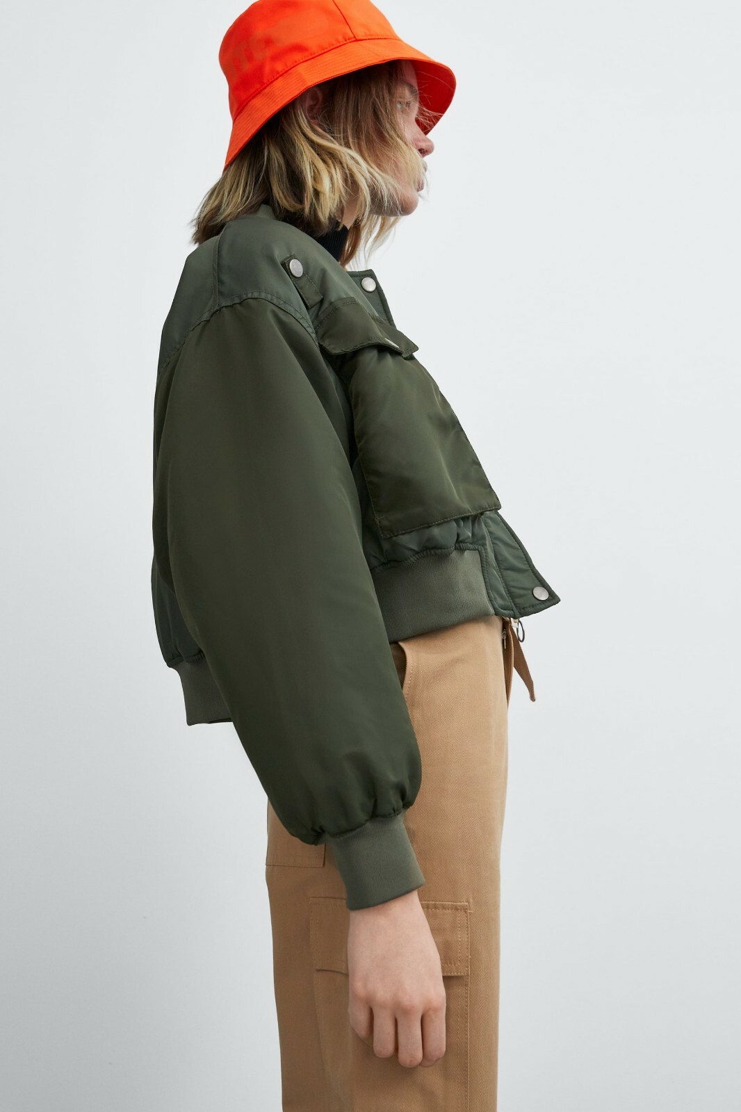 zara khaki bomber