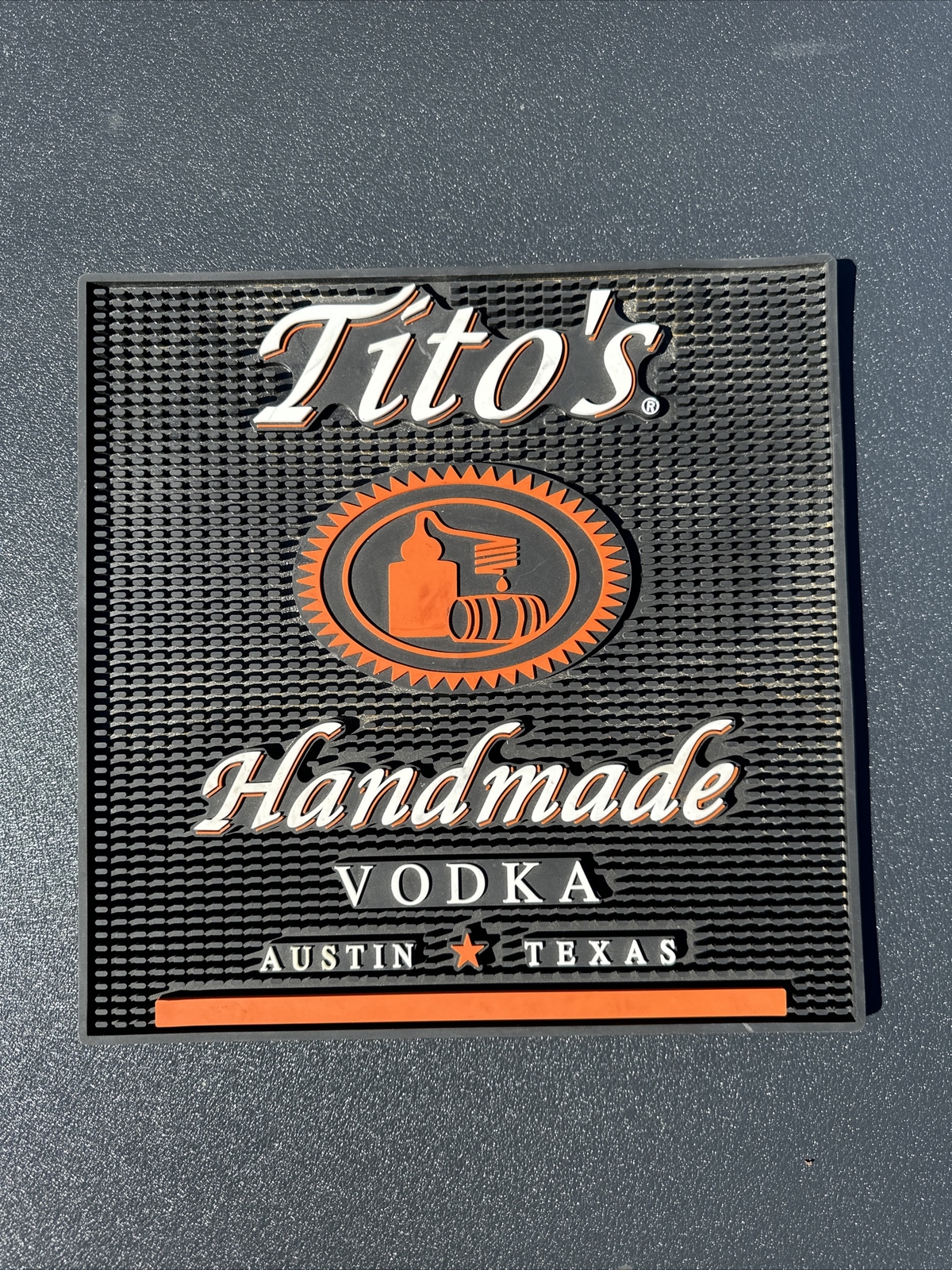 TITO’S Handmade Vodka Austin Texas Counter Rubber Bar Mat Large 16” x