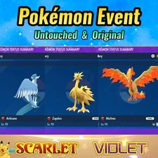 Moltres - Articuno - Zapdos ✨Event Shiny Galarian Birds ✨ Pokémon Scarlet Violet