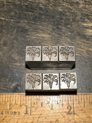 Print Blocks   6 Beautiful Flowers   Lead Blocks, Nice Image!