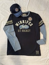 NEW Winnipeg Jets Old Time Hockey Men's Shirt and Hat Pair
