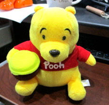 EXTREMELY RARE Disney Plush Resort Tokyo POOH with Honey Pot and action WORKS