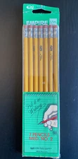Vintage Empire Pencil Company 7 Pack Med No.2 Made in USA Non-Toxic. NEW (NOS)