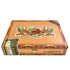 MY FATHER Flor De Las Antillas Toros Empty Wooden Cigar Box Brown Size 9x7x2