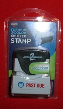 Cosco Accustamp 2 Premium 2 Color Shutter Stamp New Past Due