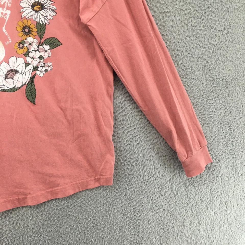 Sudadera Volcom Piedra Flor Calavera Estampado Gráfico Mujer XS Rosa Pullover Foto 3 de 4