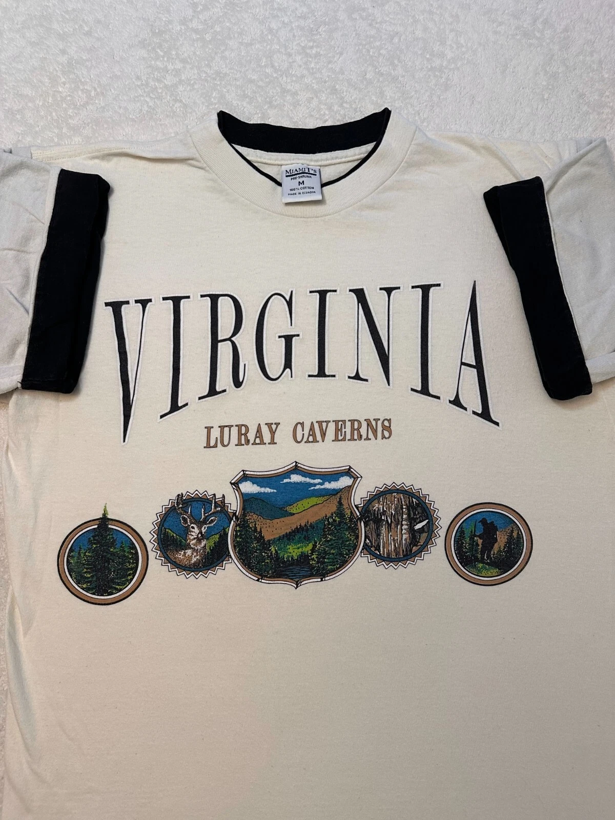 Vintage 1990s 90s Luray Caverns Virginia Shenandoah Mountains Promo T-Shirt, M
