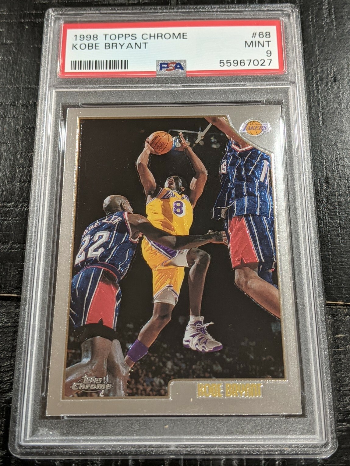 1998 Topps Chrome Kobe Bryant PSA 9 MINT #68 3rd Year Premier Chrome Card LAKERS