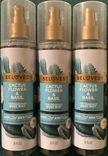 Lot of 3 Love Beauty Planet Beloved 8 Oz Cactus Flower Basil Fragrance Body Mist
